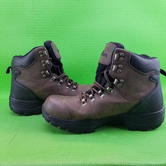 ✅Everest Bob Waterproof Brown Leather Hiking Boots Mens 10 Outdoor Trail Shoes - Picture 8 of 10
